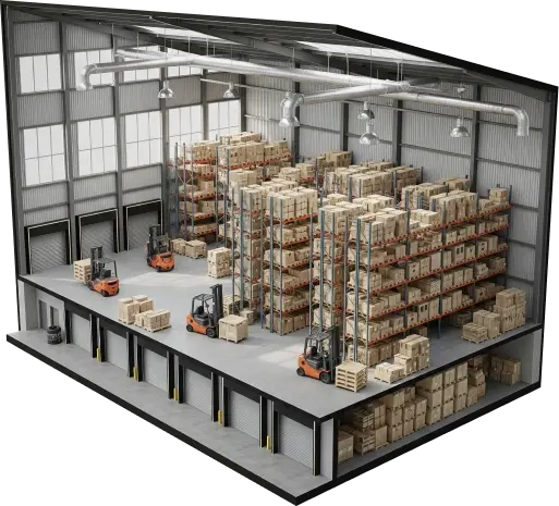 Отопление склада Переходи на газ